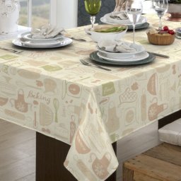 Toalha de Mesa Impermeável Retangular 6 Lugares 140x210cm:utensílios - 2