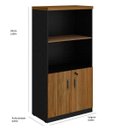 Ver imagem 2 de Armário Alto Semi-Aberto - WEBSTART - NOGAL SEVILHA/PRETO