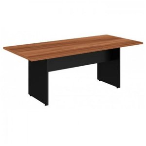 Mesa de Reunião 2,00x0,90m - WORKSTART - NOGAL SEVILHA/PRETO - 21408