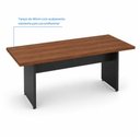 Ver imagem 2 de Mesa de Reunião 2,00x0,90m - Workstart - Nogal Sevilha/Preto - 21408
