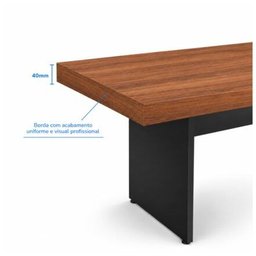 Mesa de Reunião 2,00x0,90m - Workstart - Nogal Sevilha/Preto - 21408 - 14 Mesa de Reunião 2,00x0,90m - Workstart - Nogal Sevilha/Preto - 21408 - 14
