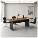 Ver imagem 1 de Mesa de Reunião 2,00m Tampo 40mm Pés Pretos