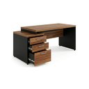 Ver imagem 4 de Mesa para Escritório com Gaveteiro 3 Gavetas 1,92m x 0,70cm Home Office Amadeirada Sevilha/Preto