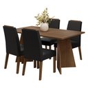 Ver imagem 2 de Conjunto Sala de Jantar Tampo de Madeira 4 Cadeiras Rustic/oxford Évora Madesa