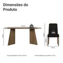 Ver imagem 3 de Conjunto Sala de Jantar Tampo de Madeira 4 Cadeiras Rustic/oxford Évora Madesa
