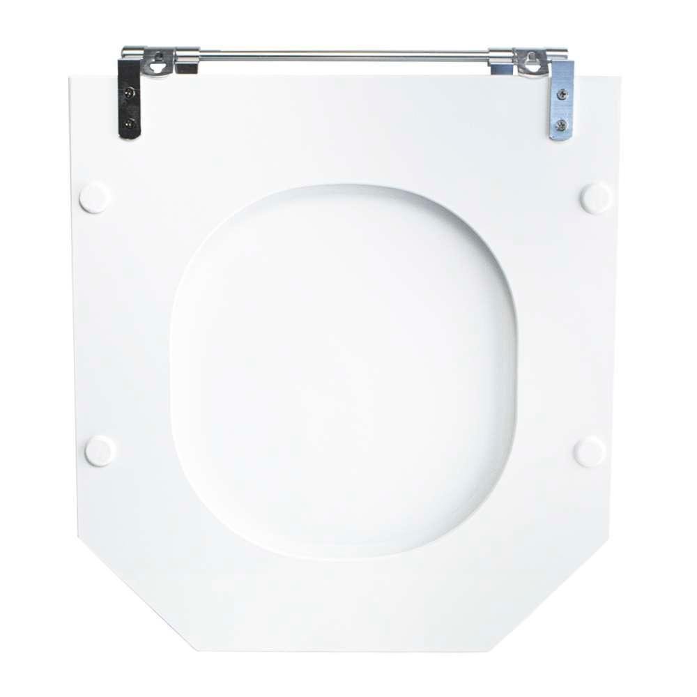 Tampa Vaso Sanitário Madeira Laqueada Atrium Branco para Bacia Incepa - 2