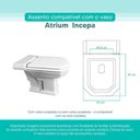 Ver imagem 3 de Tampa Vaso Sanitário Madeira Laqueada Atrium Branco para Bacia Incepa