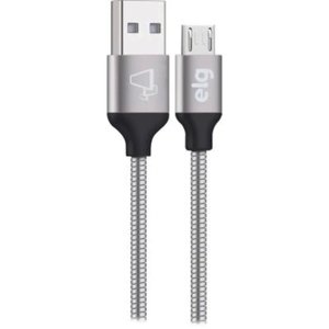 Cabo Inox Micro USB Elg - 1m De Nylon Trançado