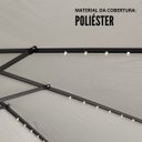 Ver imagem 3 de Ombrelone Lateral Suspenso Jardim 3 Metros com Led Alumínio Manivela Importway Iwobll-300