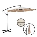 Ver imagem 1 de Ombrelone Lateral Suspenso Jardim 3 Metros com Led Alumínio Manivela Importway Iwobll-300