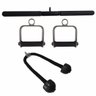Kit 4 Barras Puxadores Triceps Pulley Reto Corda Estribo - 1