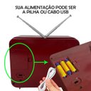 Ver imagem 6 de Enfeite Natal Televisao Retro Vintage Natalina Decoraçao Mesa Estante Sala Balcao Recepçao Festa Eve