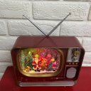 Ver imagem 3 de Enfeite Natal Televisao Retro Vintage Natalina Decoraçao Mesa Estante Sala Balcao Recepçao Festa Eve