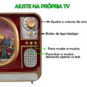 Ver imagem 5 de Enfeite Natal Televisao Retro Vintage Natalina Decoraçao Mesa Estante Sala Balcao Recepçao Festa Eve