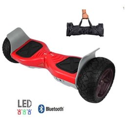 Skate Elétrico Hoverboard 8.5" Off-Road VERMELHO Bluetooth e LED com bolsa - Smart Balance - 2 Skate Elétrico Hoverboard 8.5" Off-Road VERMELHO Bluetooth e LED com bolsa - Smart Balance - 2