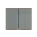 Ver imagem 5 de Armário Aéreo Madesa Lux 80cm 2 Portas Branco Cinza