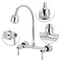 Ver imagem 2 de Torneira Misturador Cozinha Parede Gourmet Flexível Luxo 1/4