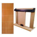 Ver imagem 1 de Kit Porta Madeira Frisada 4009 - 70x210 + Trilho Correr 1,40 Preto + Brinde