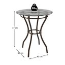 Ver imagem 4 de Mesa de Jardim/área de Lazer 60cm Vidro e Aço com Junco Sintético Multimóveis Cr8005 Café