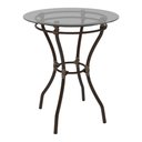 Ver imagem 1 de Mesa de Jardim/área de Lazer 60cm Vidro e Aço com Junco Sintético Multimóveis Cr8005 Café