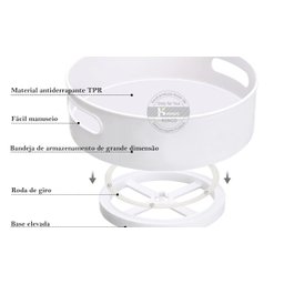 Bandeja Giratória Organizador Multifuncional 31 Cm - 4
