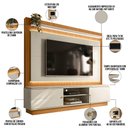 Ver imagem 4 de Estante Home para Tv 75 Pol Ripado com Led 215cm Coimbra L05 Nature Off White - Lyam Decor