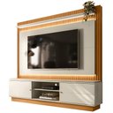 Ver imagem 1 de Estante Home para Tv 75 Pol Ripado com Led 215cm Coimbra L05 Nature Off White - Lyam Decor