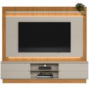 Ver imagem 3 de Estante Home para Tv 75 Pol Ripado com Led 215cm Coimbra L05 Nature Off White - Lyam Decor