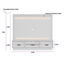 Ver imagem 5 de Estante Home para Tv 75 Pol Ripado com Led 215cm Coimbra L05 Nature Off White - Lyam Decor