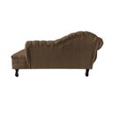 Ver imagem 6 de Recamier Decorativo Divã Amsterdã 187cm Lado Direito Linho Marrom