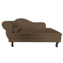 Ver imagem 3 de Recamier Decorativo Divã Amsterdã 187cm Lado Direito Linho Marrom