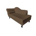 Ver imagem 4 de Recamier Decorativo Divã Amsterdã 187cm Lado Direito Linho Marrom