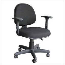 Cadeira de Escritório Executiva Giratória com Braços Tecido - 1