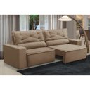 Ver imagem 1 de Sofá Retrátil e Reclinável 3 lugares com Molas 1,80m Laura Suede Capuccino Madelina