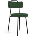 Ver imagem 3 de Kit 06 Cadeiras Decorativas Estofada Sala De Jantar Barcelona L02 Suede Verde Musgo - Lyam Decor