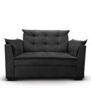 Ver imagem 1 de Sofá 2 Lugares para Sala Moderno Confortável Tatiana Suede Cor:preto