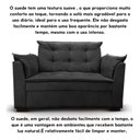 Ver imagem 2 de Sofá 2 Lugares para Sala Moderno Confortável Tatiana Suede Cor:preto