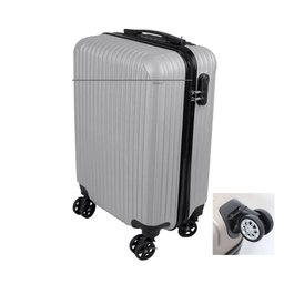 Mala Bordo Cinza 10kg C/ Cadeado Avião Cabine Anac Roda 360° - 1