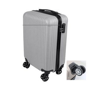 Mala Bordo Cinza 10kg C/ Cadeado Avião Cabine Anac Roda 360°