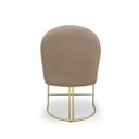 Ver imagem 2 de Banqueta Poltrona Lua Penteadeira e Salão com Base Metálica:capuccino