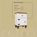 Ver imagem 6 de Cabeceira 1,58m + Mesa de Cabeceira Retô Off White/nogueira