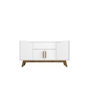 Ver imagem 4 de Buffet Aparador 4 Portas 1 Gaveta Future Bechara Branco/Canela 81x136x36