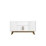 Buffet Aparador 4 Portas 1 Gaveta Future Bechara Branco/Canela 81x136x36 - 4