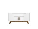 Ver imagem 4 de Buffet Aparador 4 Portas 1 Gaveta Future Bechara Branco/Canela 81x136x36