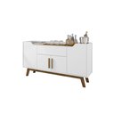 Ver imagem 2 de Buffet Aparador 4 Portas 1 Gaveta Future Bechara Branco/Canela 81x136x36