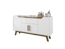 Ver imagem 2 de Buffet Aparador 4 Portas 1 Gaveta Future Bechara Branco/Canela 81x136x36