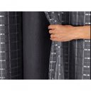 Ver imagem 2 de Cortina Blackout Pvc com Tecido Voil Xadrez 2,80 M X 2,30 M - Preto