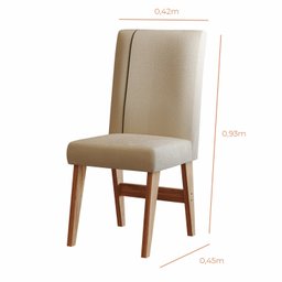 Conjunto Sala de Jantar 4 Lugares Mesa Bahê 90 e Cadeira Ane Babus - 8