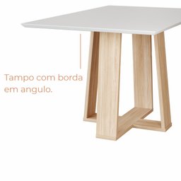 Conjunto Sala de Jantar 4 Lugares Mesa Bahê 90 e Cadeira Ane Babus - 2