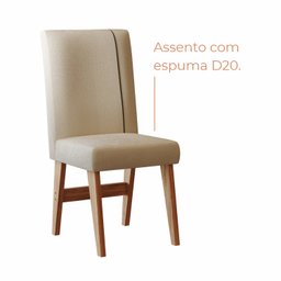 Conjunto Sala de Jantar 4 Lugares Mesa Bahê 90 e Cadeira Ane Babus - 3